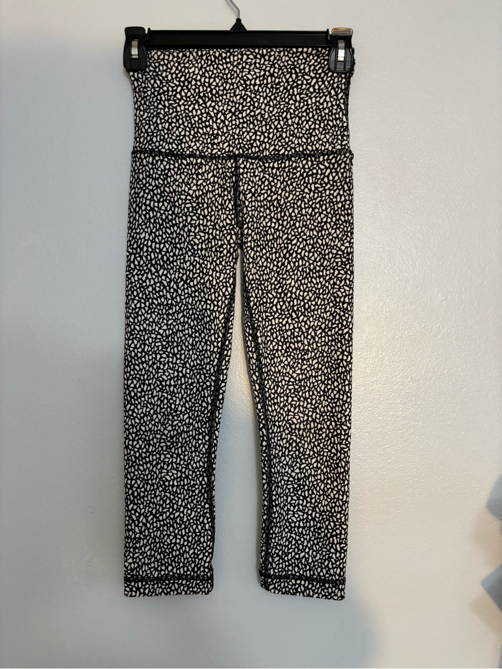 lululemon athletica Black and White Printed Capris